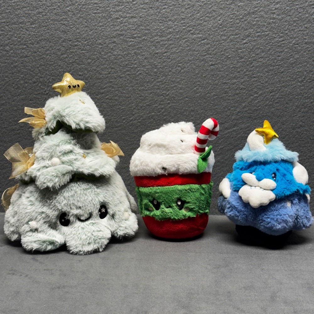 Squishable Christmas Plush Set‎ Holiday Tree Hot Cocoa Snowy Mountain 3pc Mini